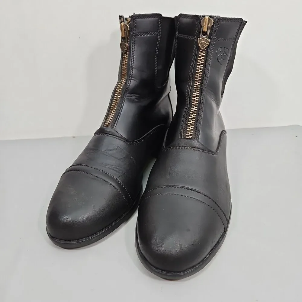 Women’s Ariat Scout Zip Paddock Boot Size 9.5 B EU 41 Black Leather